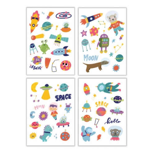 Zestaw tymczasowych tatuaży Kosmos 301097